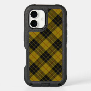 MacLeod tartan yellow black plaid iPhone 16 Case