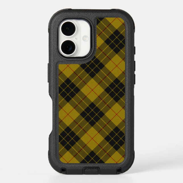 MacLeod tartan yellow black plaid Otterbox iPhone Case (Back)