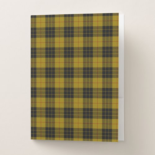 MacLeod tartan yellow black plaid Pocket Folder