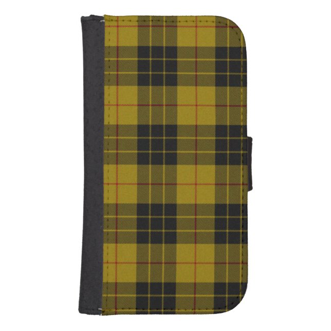 MacLeod tartan yellow black plaid Samsung Galaxy Wallet Case (Front)