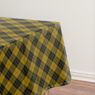MacLeod tartan yellow black plaid Tablecloth