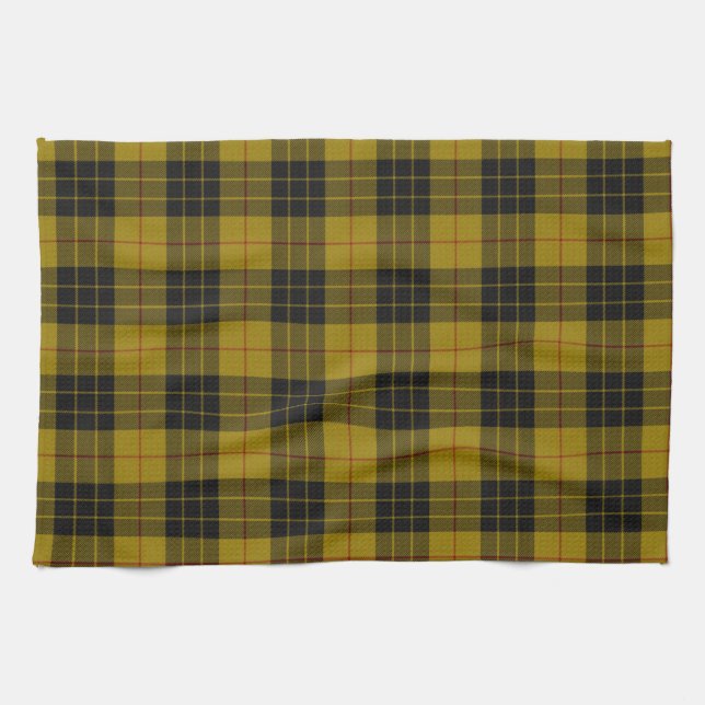 MacLeod tartan yellow black plaid Towel (Horizontal)
