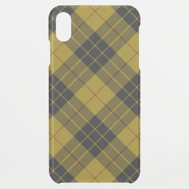MacLeod tartan yellow black plaid Uncommon iPhone Case (Back)
