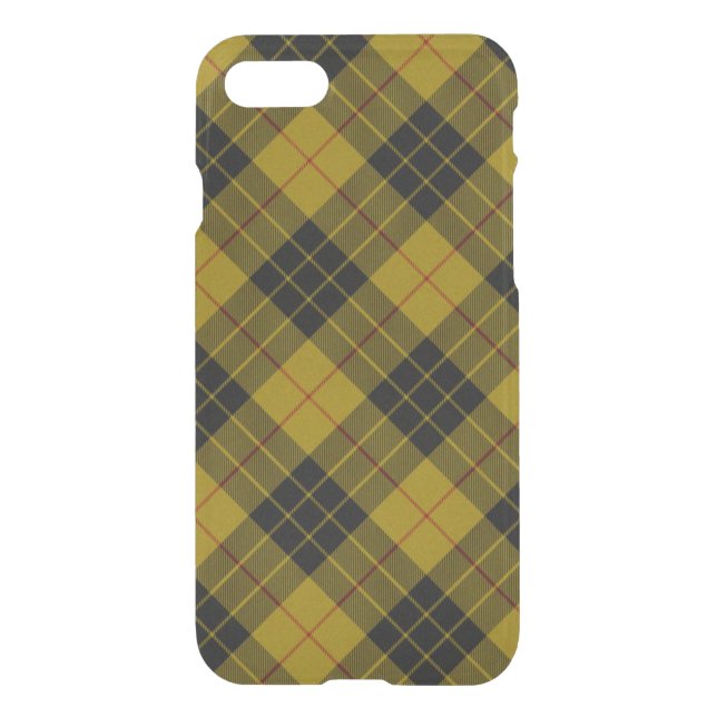 MacLeod tartan yellow black plaid Uncommon iPhone Case (Back)