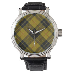 MacLeod tartan yellow black plaid Watch