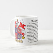 MacLeod, the Origin, the Meaning and the Crest Coffee Mug (Front Left)