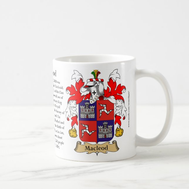 MacLeod, the Origin, the Meaning and the Crest Coffee Mug (Right)