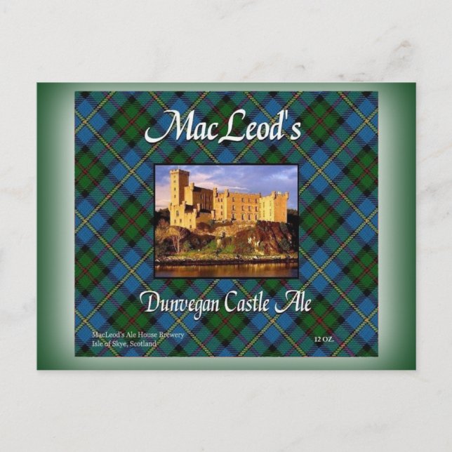 MacLeod's Dunvegan Castle Ale Postcard (Front)