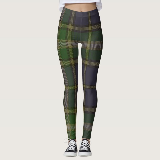 MacManus Tartan Clan Plaid Leggings (Front)