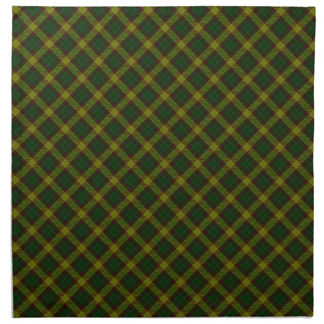 MacMillan Clan Tartan Scottish Designed Print Cloth Napkin (Front)
