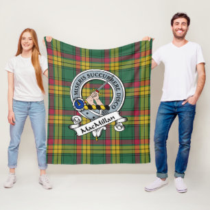 MacMillan Old Ancient Clan Badge Tartan Plaid Fleece Blanket