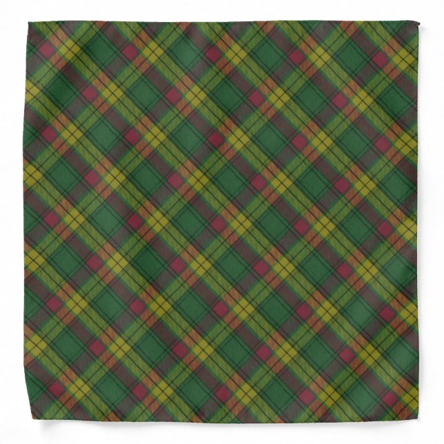 MacMillan  Old Ancient Scottish Clan Tartan Bandana (Front)
