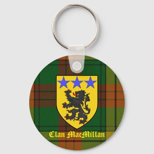 MacMillan Tartan Coat of Arms Keychain