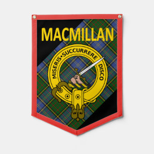 MACMILLAN TARTAN & CREST PENNANT