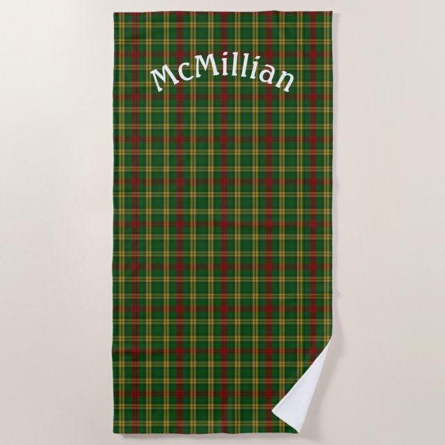 MacMillian Tartan Plaid Beach Towel (Front)