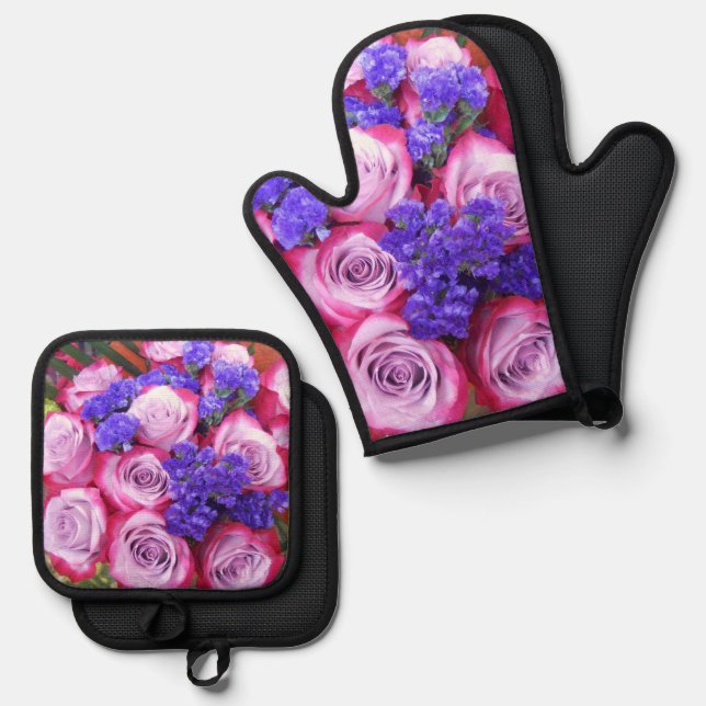 Macmonnies Oven Mitt & Pot Holder Set (Front/Back)