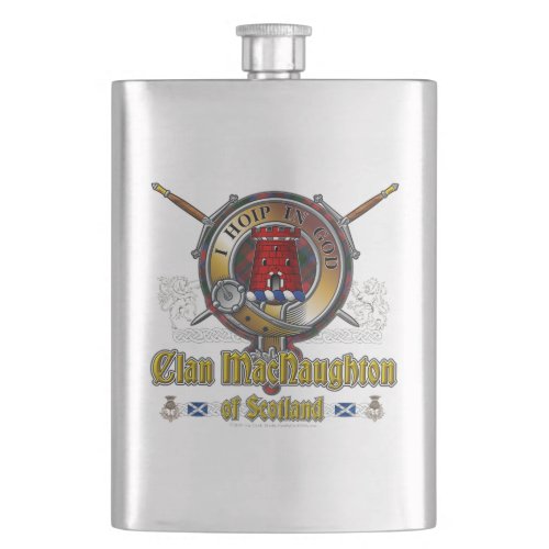 MacNaughton Clan Badge Flask