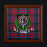 MacNaughton Scottish Clan Tartan & Crest Gift Box<br><div class="desc">Keep your treasured items safe in this elegant MacNaughton Clan keepsake box. Adorned with the historic clan tartan and Strap & Buckle crest*, this beautifully crafted box is perfect for storing jewelry, heirlooms, or small mementos. The high-quality finish and lined interior provide both style and protection, making it a timeless...</div>