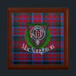 MacNaughton Scottish Clan Tartan & Crest Gift Box<br><div class="desc">Keep your treasured items safe in this elegant MacNaughton Clan keepsake box. Adorned with the historic clan tartan and Strap & Buckle crest*, this beautifully crafted box is perfect for storing jewelry, heirlooms, or small mementos. The high-quality finish and lined interior provide both style and protection, making it a timeless...</div>