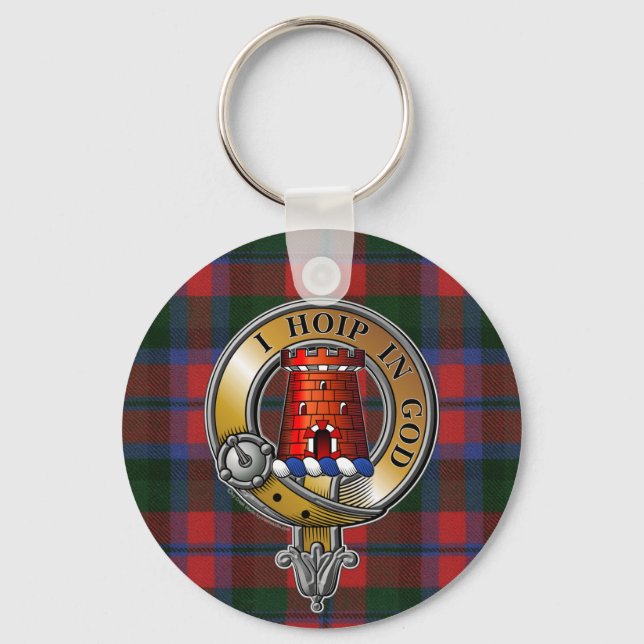 MacNaughton Tartan & Badge Keychain (Front)