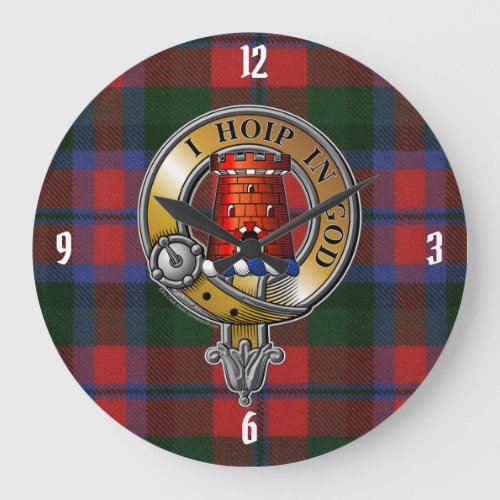 MacNaughton Tartan  Badge Large Clock