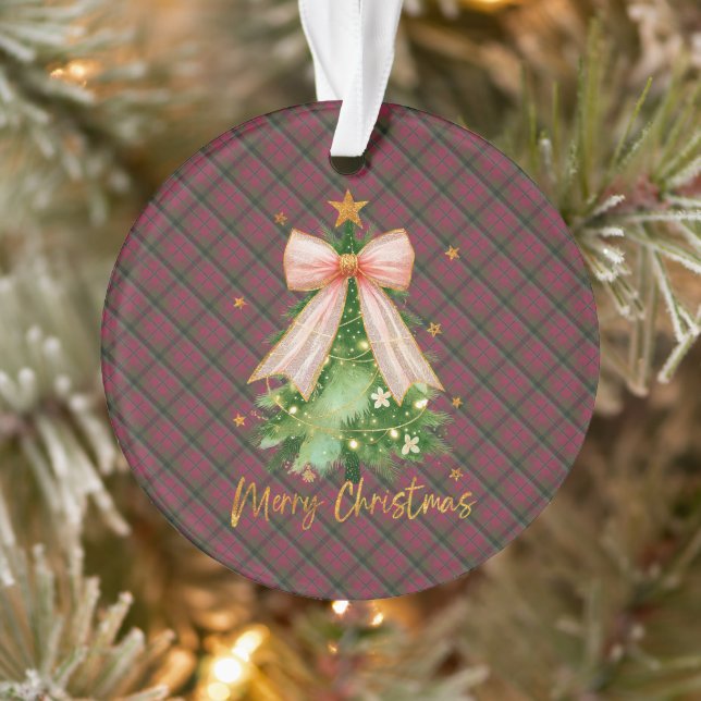 MacNaughton Weathered  Scottish Tartan Christmas Ornament (Tree)