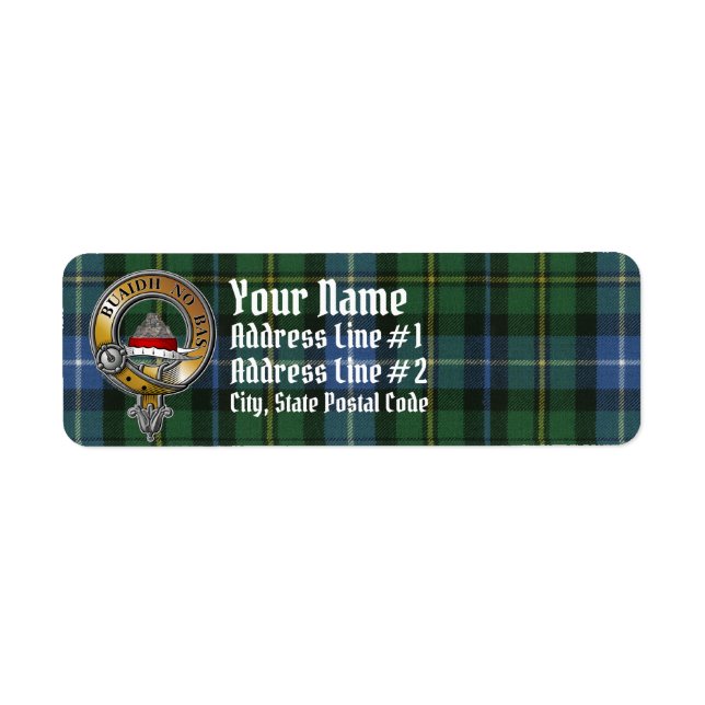MacNeil-Barra Tartan & Badge Label (Front)