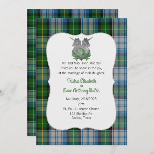 MacNeil Clan Scottish Symbols Wedding Invitation