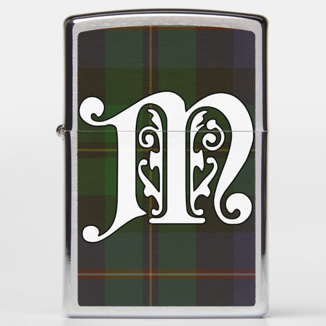 MacNeil Clan Tartan Monogram Zippo Lighter (Front)