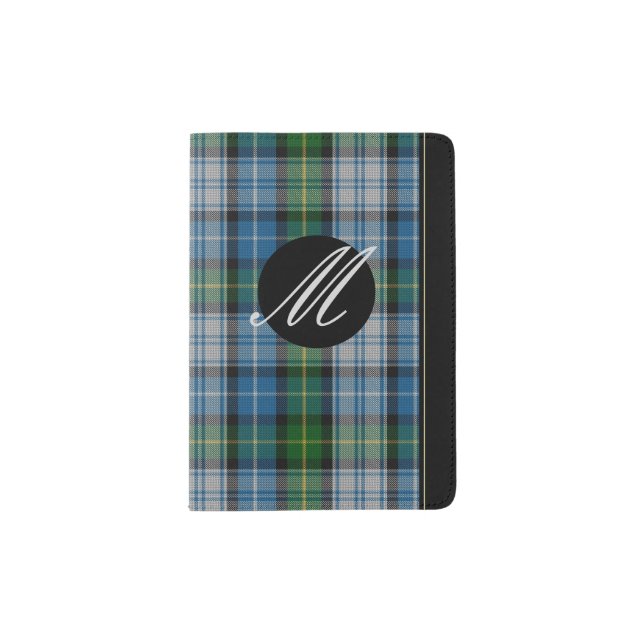 MacNeil Plaid Monogram Passport Holder (Front)