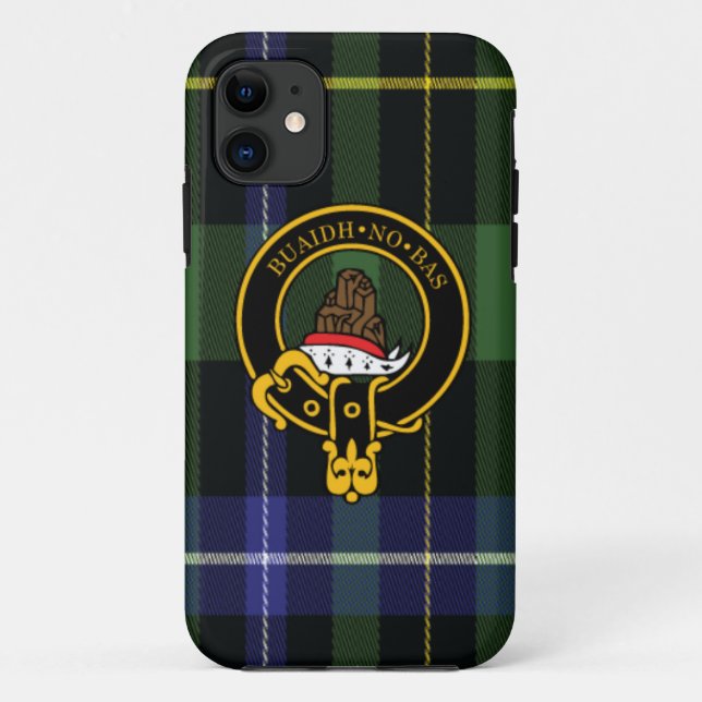 Macneil Scottish Crest and Tartan iPhone 5/5S case (Back)