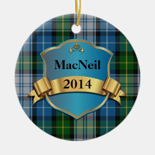 MacNeil Tartan Plaid Custom ornament