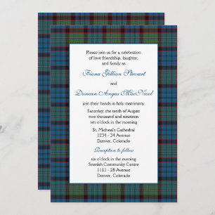 MacNichol Hunting Tartan Wedding Invitation