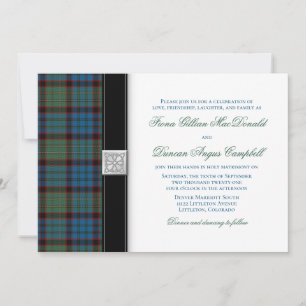 MacNicol Hunting Tartan Wedding Invitation