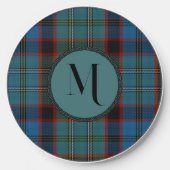 MacNicol Plaid Monogrammed Wireless Charger (Front)