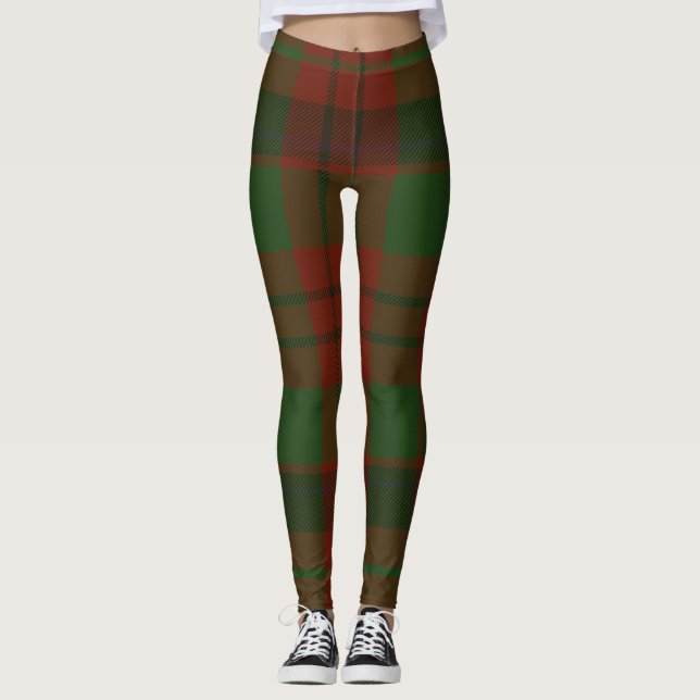 MacNicol Tartan Clan Plaid Leggings (Front)