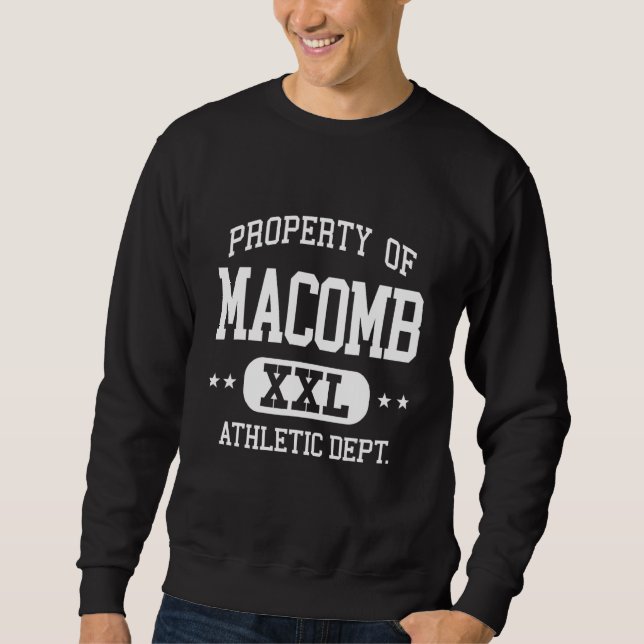 Macomb Retro Athletic Property Dept  1 Sweatshirt (Front)