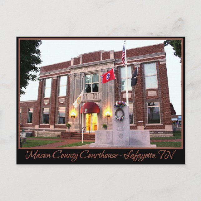 Macon County Courthouse - Lafayette, TN Postcard (Front)