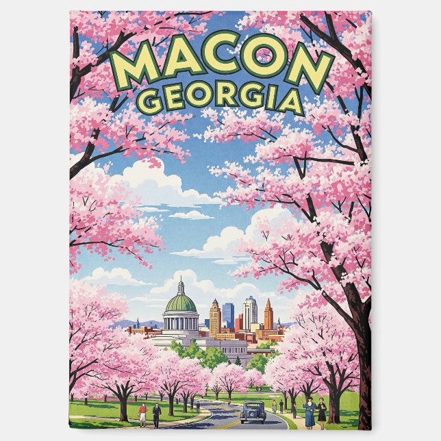 Macon Georgia Travel Magnet (Front)