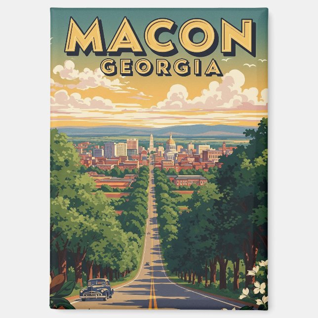 Macon Georgia Travel Magnet (Front)
