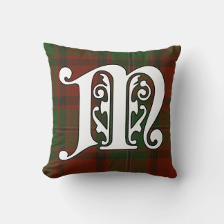 MacPhail Clan Tartan Monogram Throw Pillow