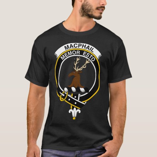 MacPhail Crest Tartan Clan Scottish Clan T_Shirt