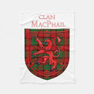 MacPhail Tartan Scottish Plaid Lion Rampant Fleece Blanket