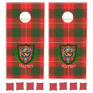 MacPhee Scottish Clan Tartan Crest Cornhole Set
