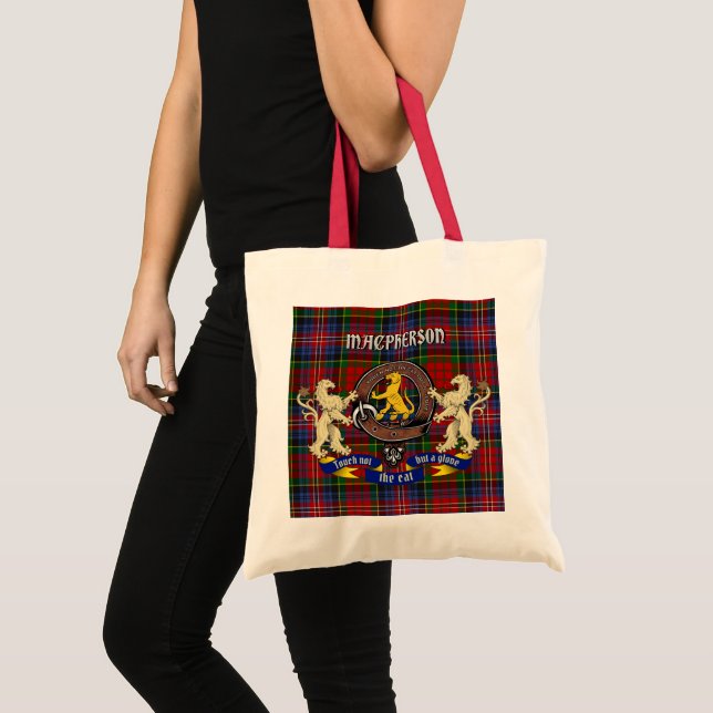 Macpherson Clan Badge & Tartan Tote (Front (Product))