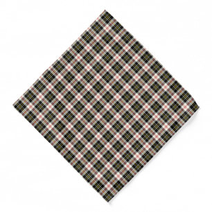 MacPherson Clan Formal Dress Black and White Plaid Bandana