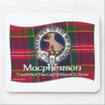 Macpherson Clan Mouse Pad<br><div class="desc">Macpherson Clan Tartan, Crest Badge and Motto on a wide variety of products. The belt and buckle indicates the wearer is a member of the clan symbolized by the chief's crest and motto within the belt. The belt encircling the crest replaces the Gaelic phrase "an cirean ceann cinneadh" (crest of the...</div>