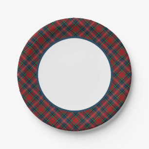 MacPherson Clan Tartan Border Paper Plates