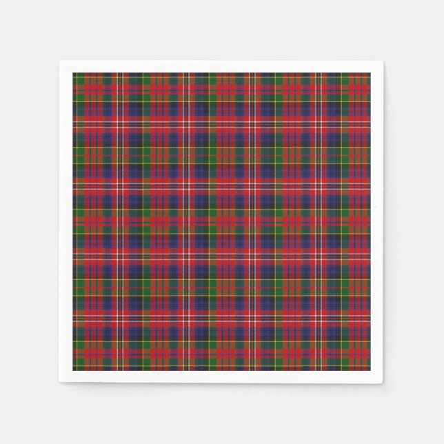 MacPherson Clan Tartan Plaid Paper Napkins (Front)