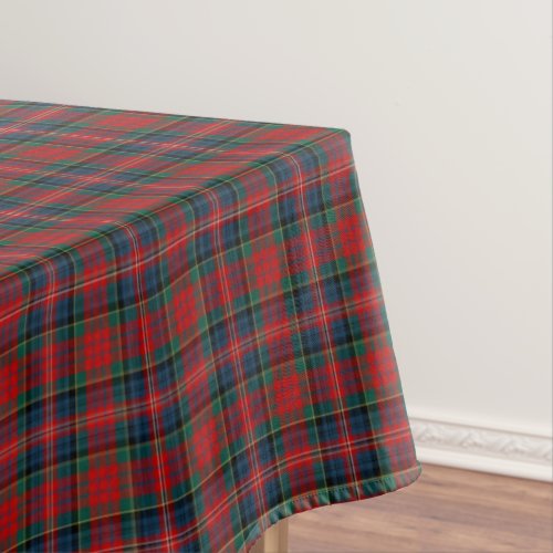 MacPherson Clan Tartan Red Blue and Green Plaid Tablecloth